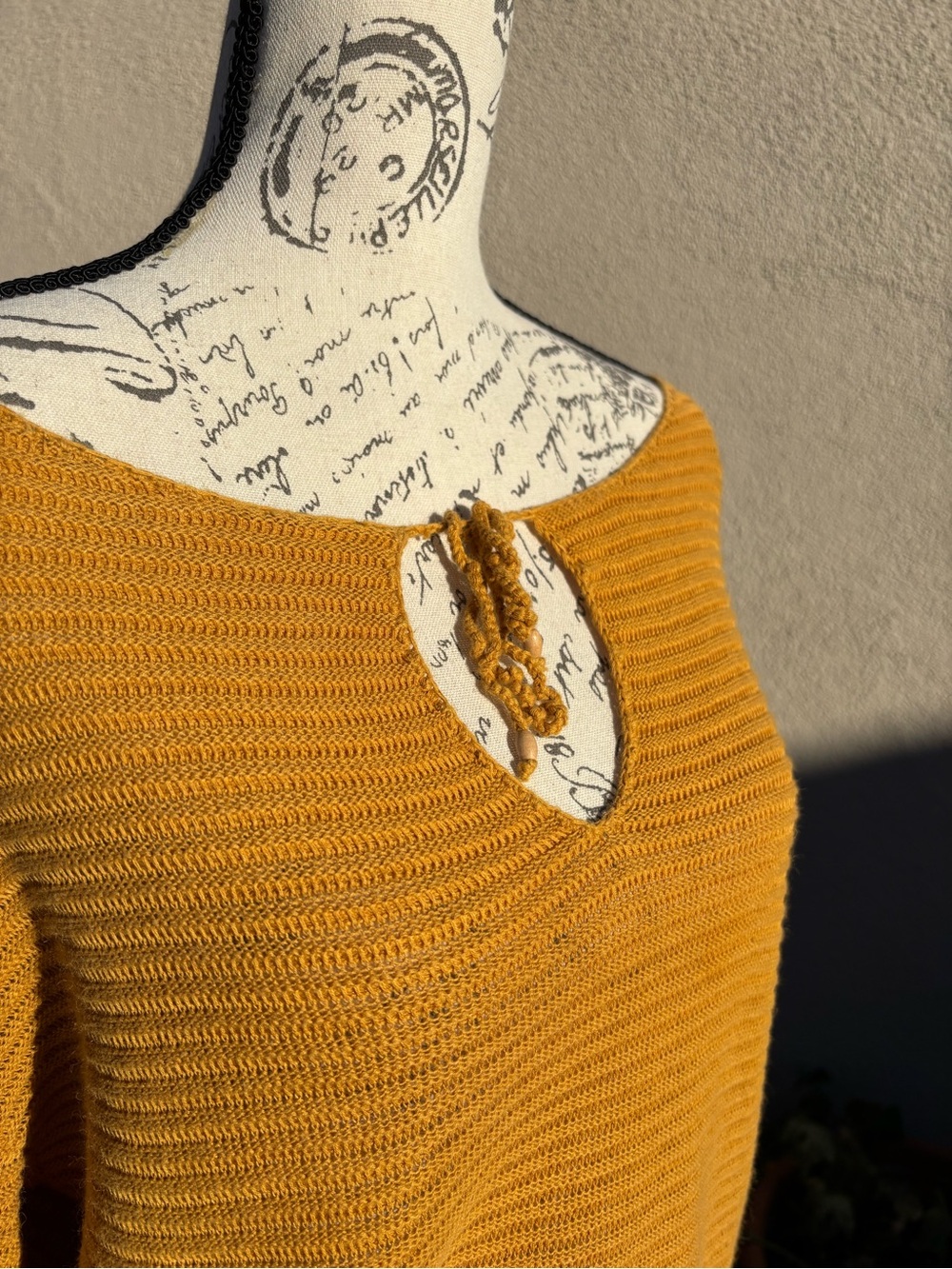 Sundance Mustard Off-the-Shoulder Knit Sweater